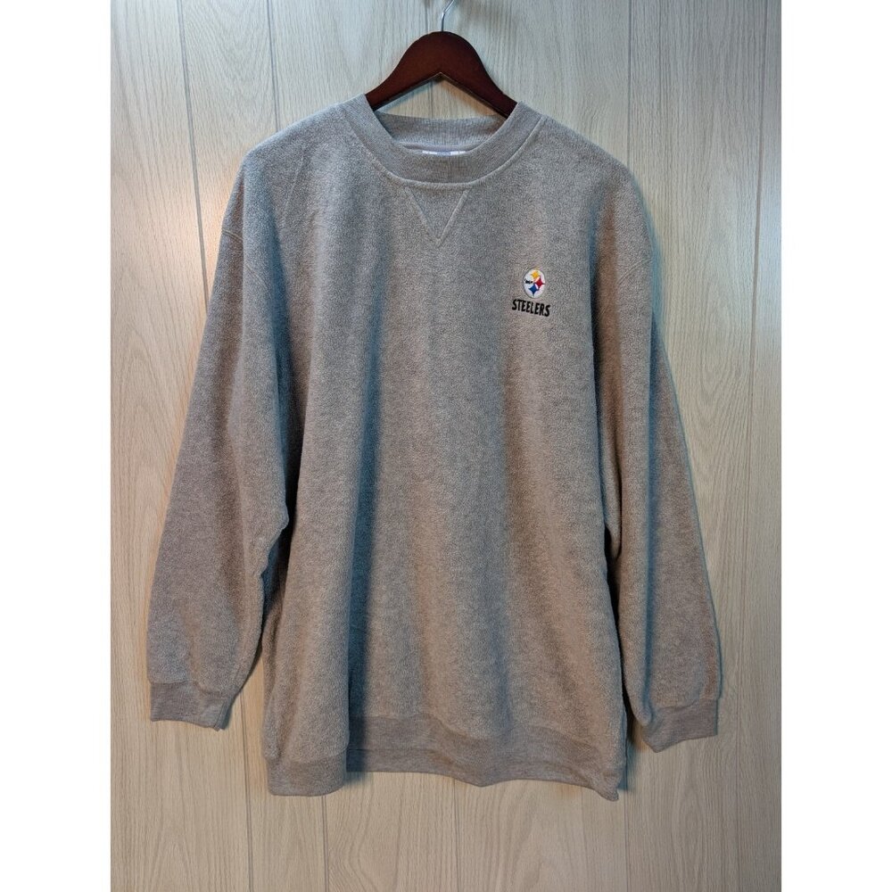 Vintage Pittsburgh Steelers Pullover Fleece Crew Neck Sweatshirt Size XL - Picture 1 of 7